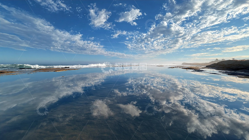 高清大图下载【趣麦麦图】天空与海洋的倒影奇观