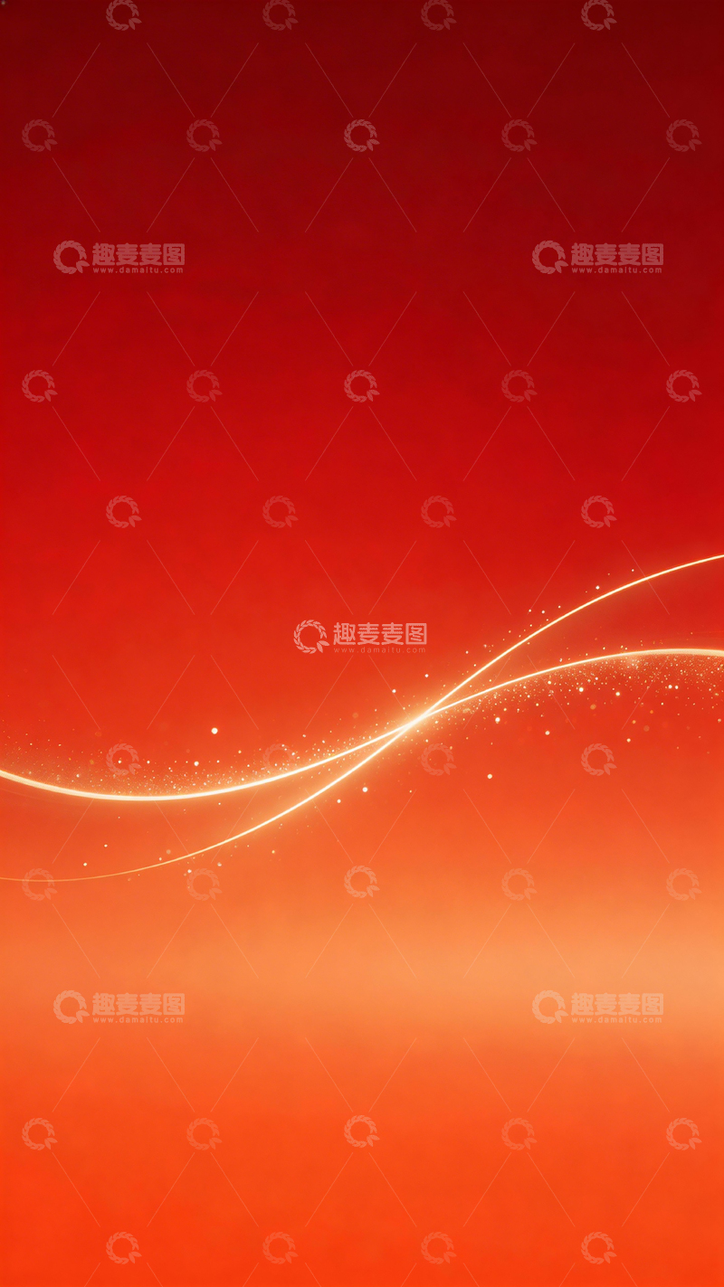 高清大图下载【趣麦麦图】红色渐变曲线星光背景