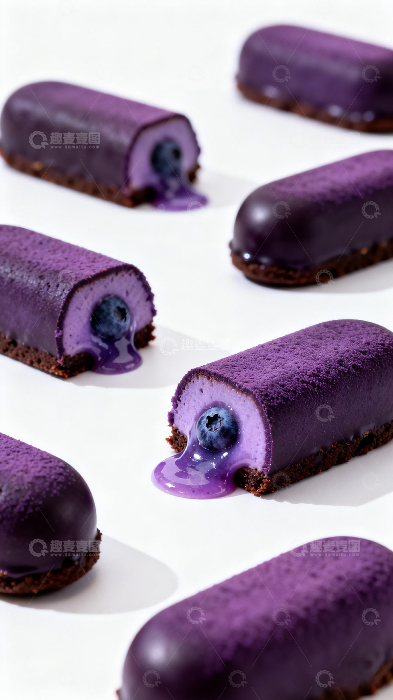 高清大图下载【趣麦麦图】紫色甜点美食摄影图片