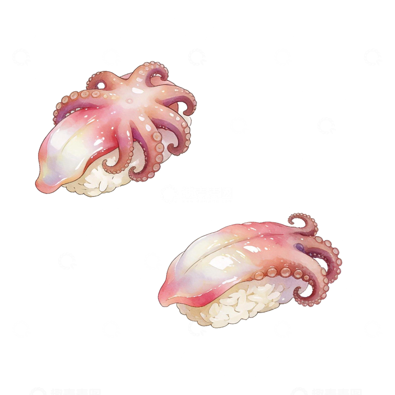 源文件下载【趣麦麦图】章鱼握寿司2