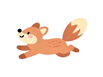 卡通小狐狸插画