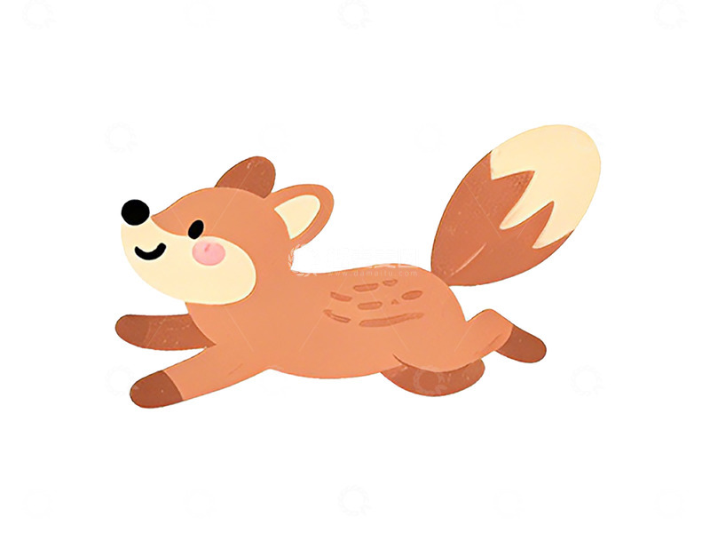 高清大图下载【趣麦麦图】-卡通小狐狸插画