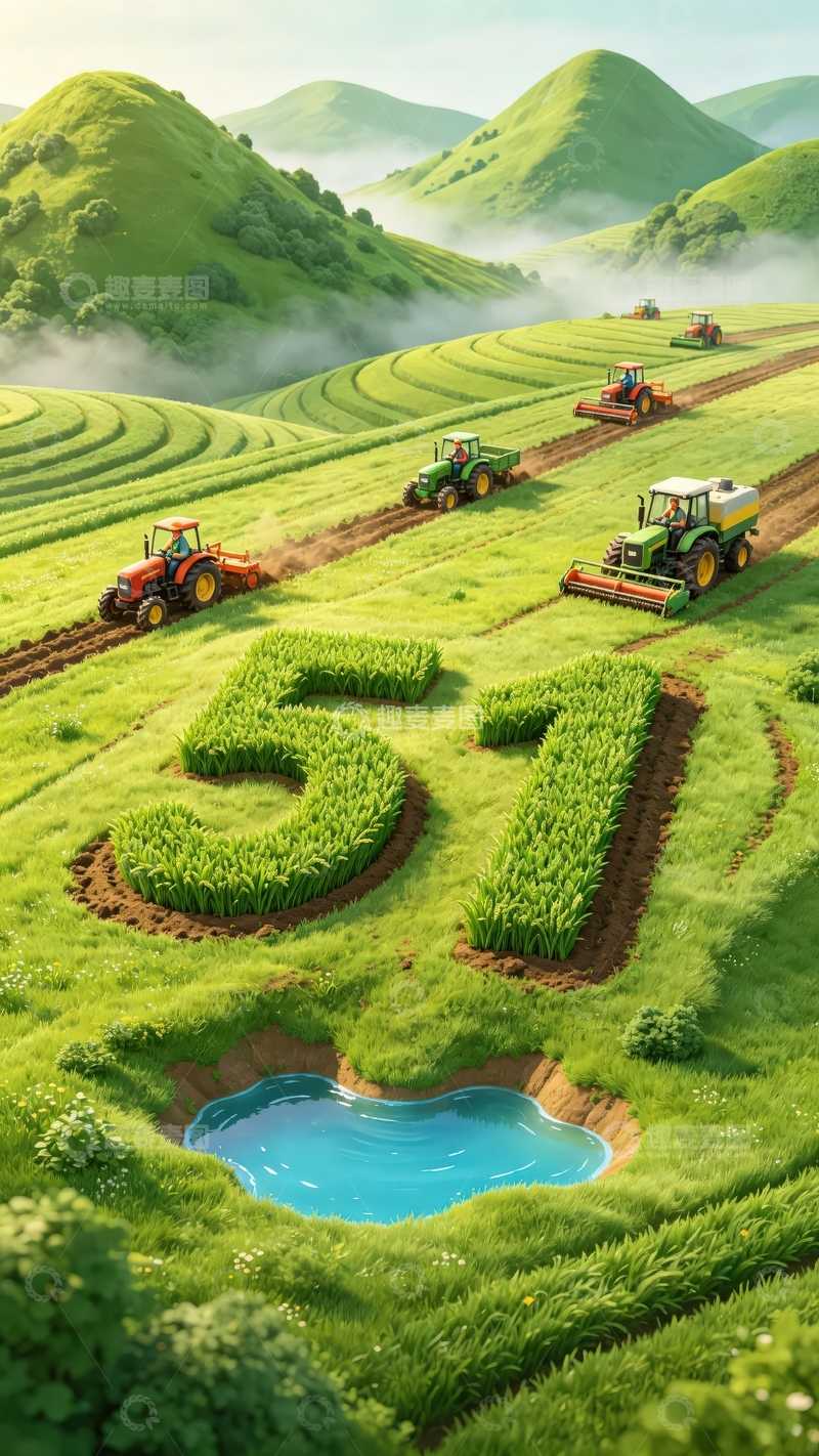 高清大图下载【趣麦麦图】五一节日欢庆海报-03