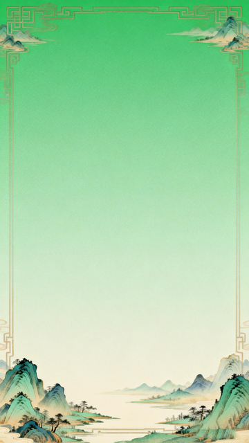 古风山水画边框设计图