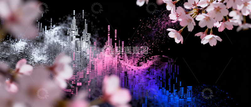 高清大图下载【趣麦麦图】都市樱花数字艺术