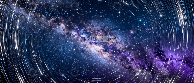 高清大图下载【趣麦麦图】星空银河旋转视觉效果