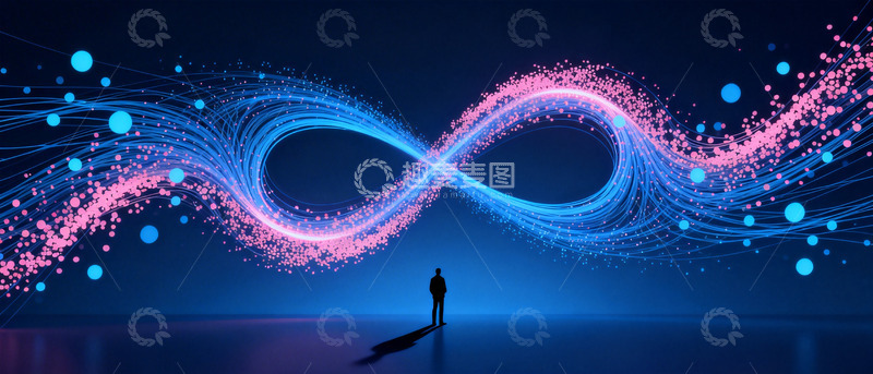 高清大图下载【趣麦麦图】科技感无限符号创意背景