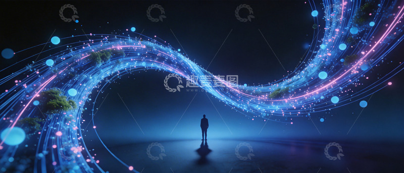 高清大图下载【趣麦麦图】未来科技光影人物场景