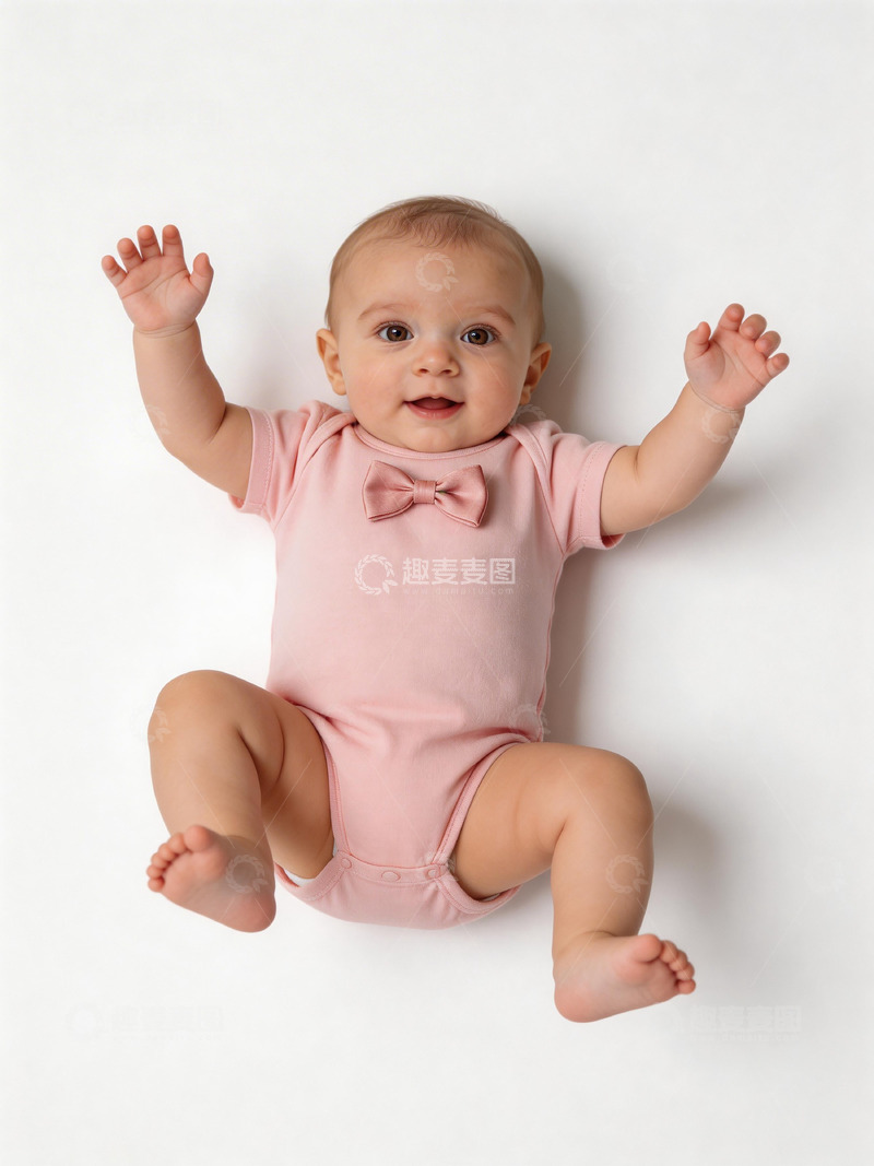 高清大图下载【趣麦麦图】粉色婴儿装可爱宝宝摄影
