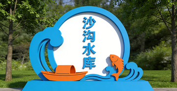 蓝调沙沟水库景观标识设计