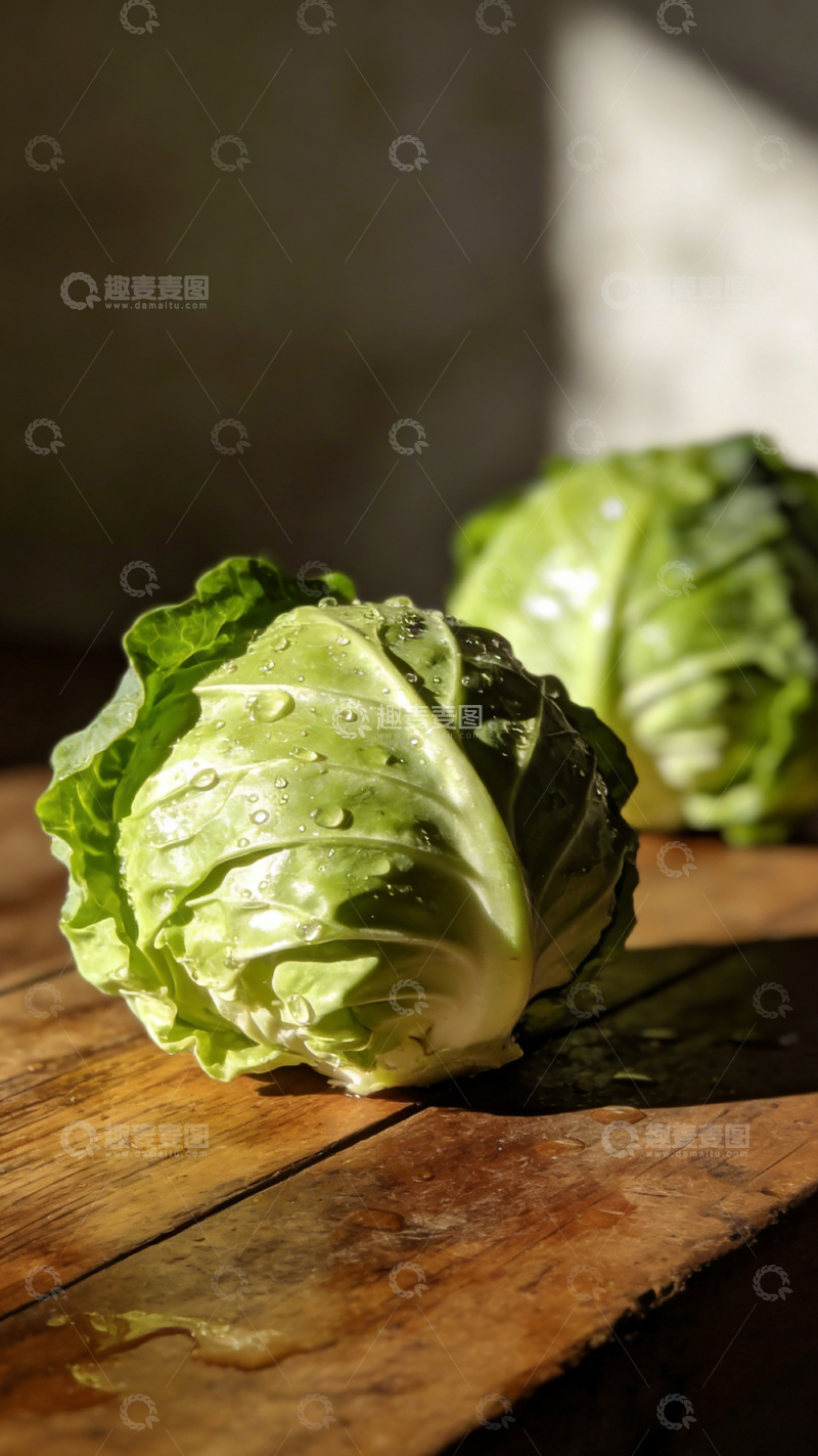 高清大图下载【趣麦麦图】生菜特写食材摄影