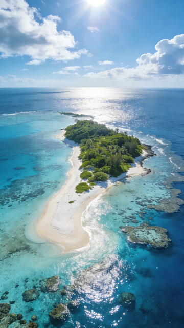 热带海岛航拍风光