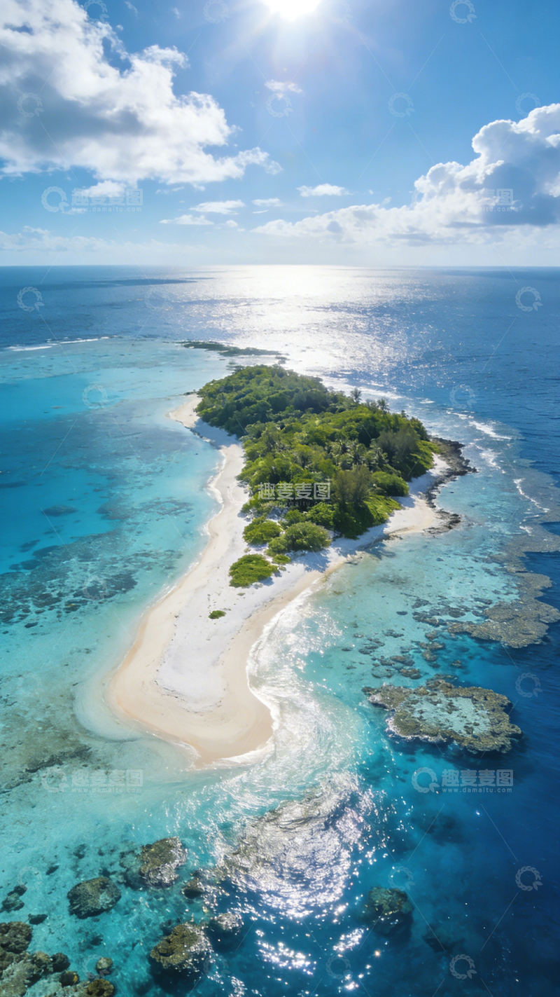 高清大图下载【趣麦麦图】热带海岛航拍风光