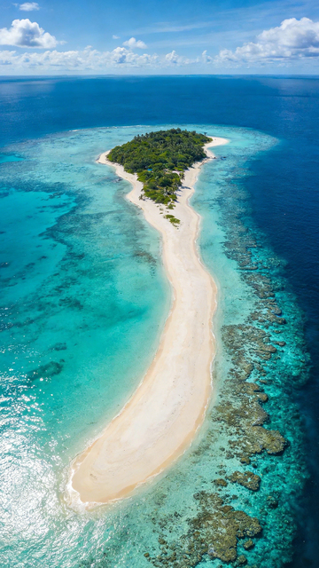 碧海蓝天海岛风光航拍
