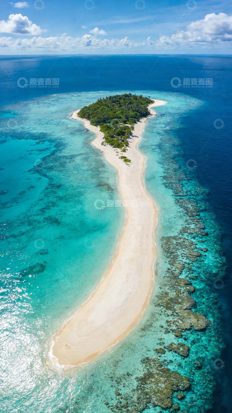 高清大图下载【趣麦麦图】碧海蓝天海岛风光航拍