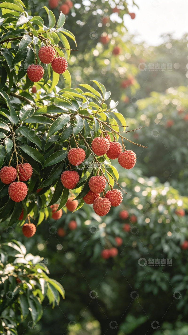 高清大图下载【趣麦麦图】荔枝树挂果风景