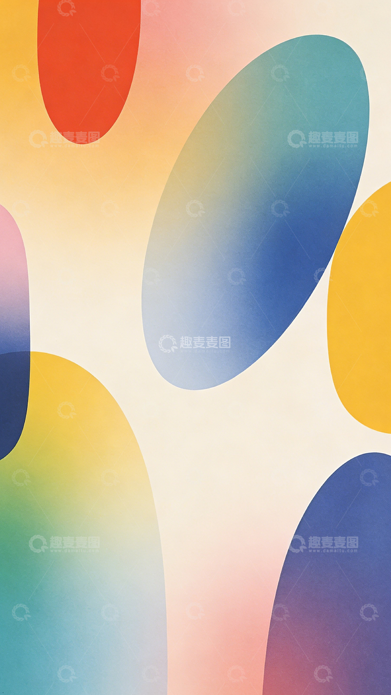 高清大图下载【趣麦麦图】渐变色彩抽象艺术壁纸