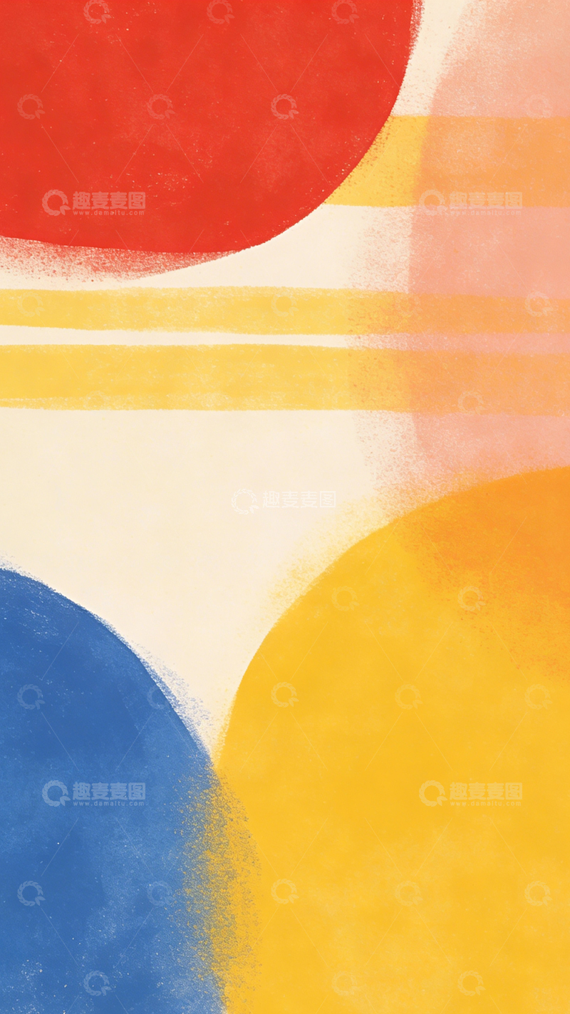 高清大图下载【趣麦麦图】抽象色彩几何图案壁纸