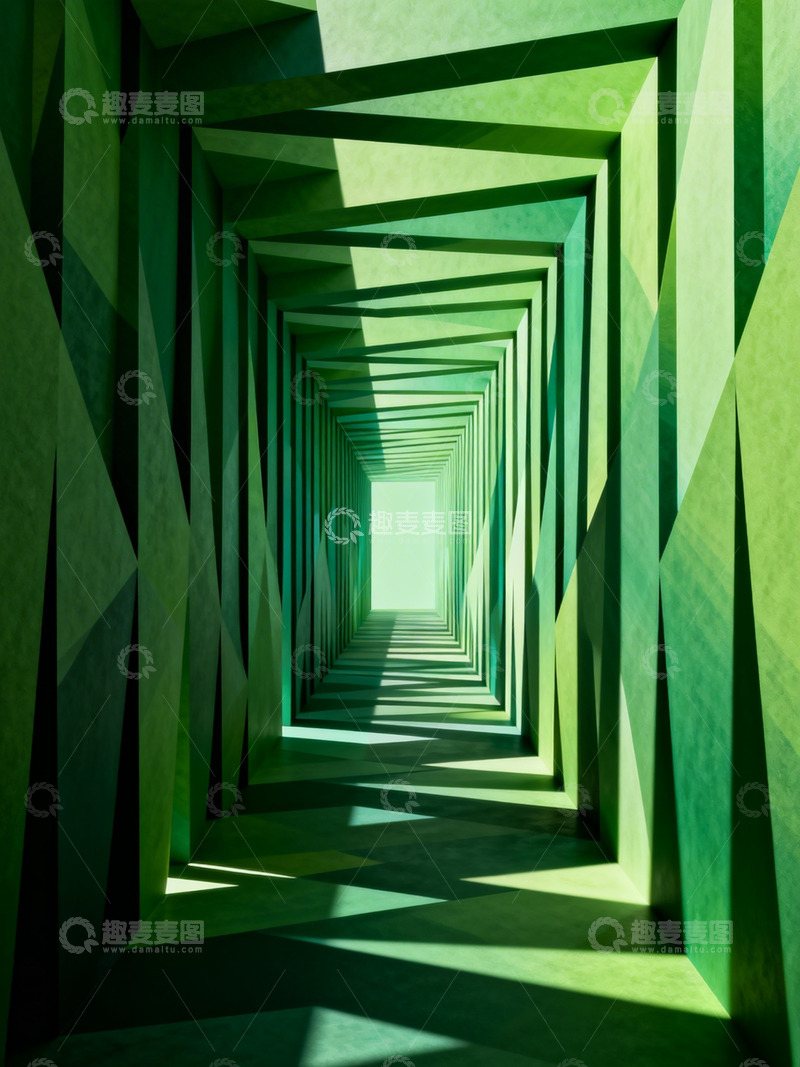 高清大图下载【趣麦麦图】几何通道光影艺术渲染