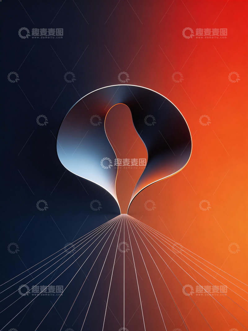 高清大图下载【趣麦麦图】抽象光影艺术构建设计素材