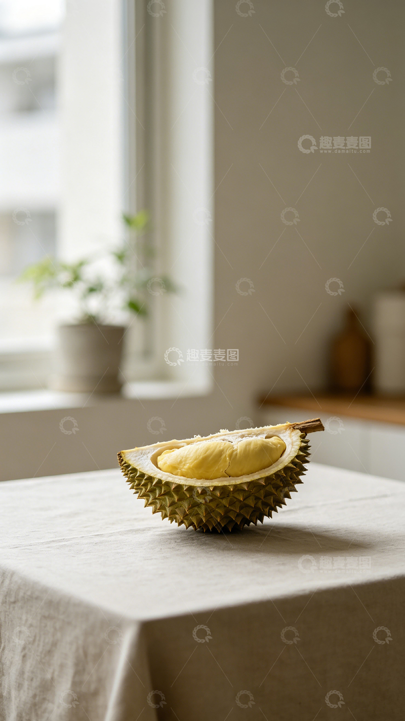高清大图下载【趣麦麦图】清新家居榴莲美食摄影