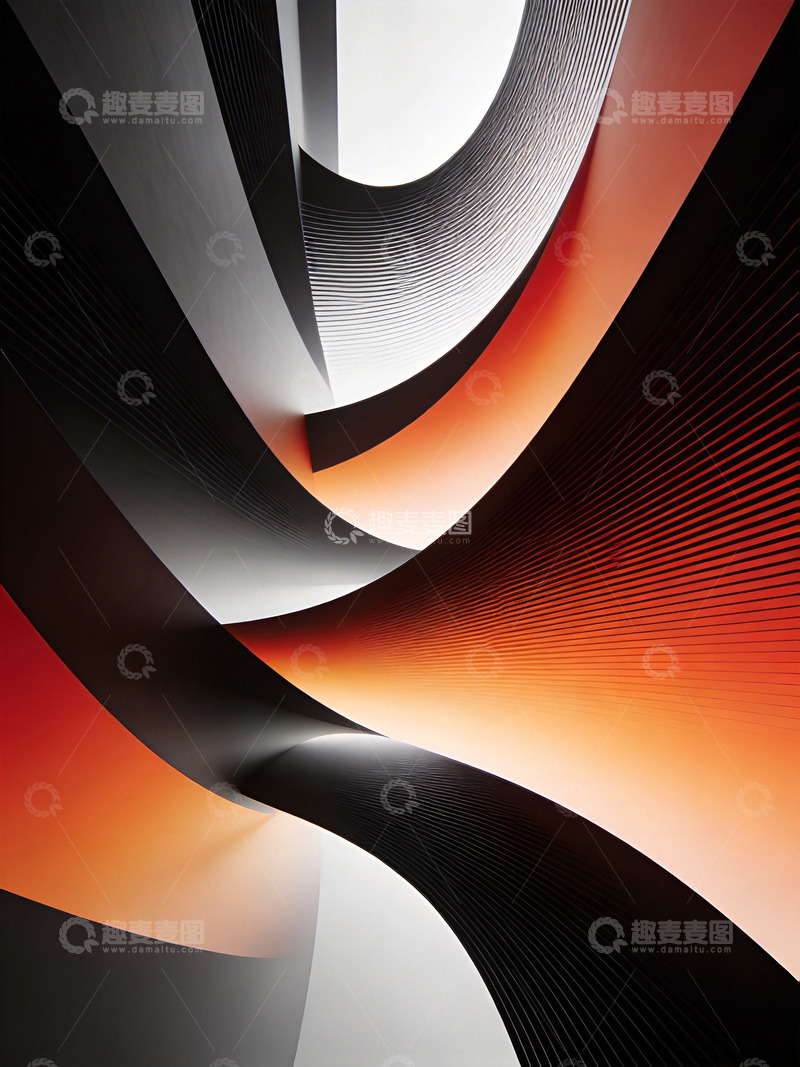 高清大图下载【趣麦麦图】抽象几何光影艺术壁纸