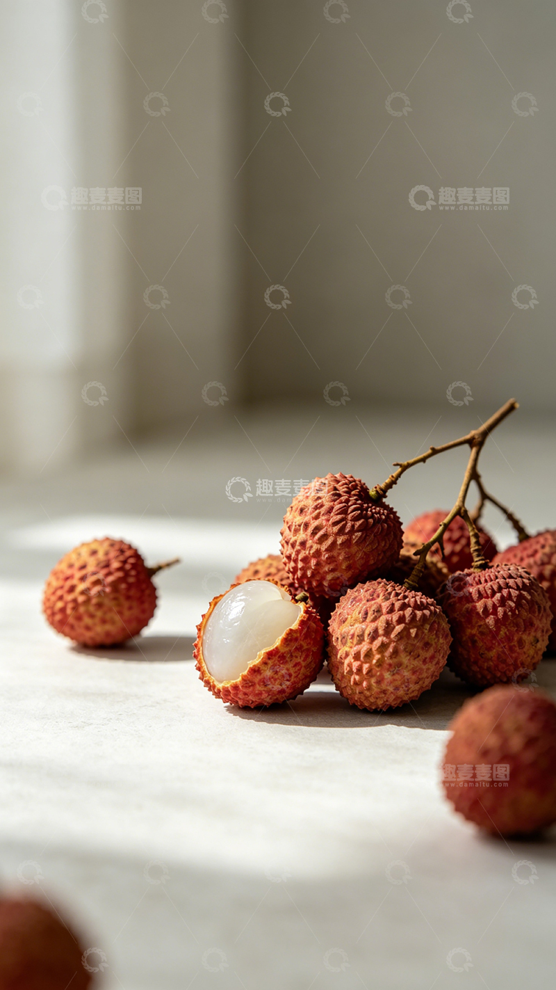 高清大图下载【趣麦麦图】简约风荔枝水果摄影