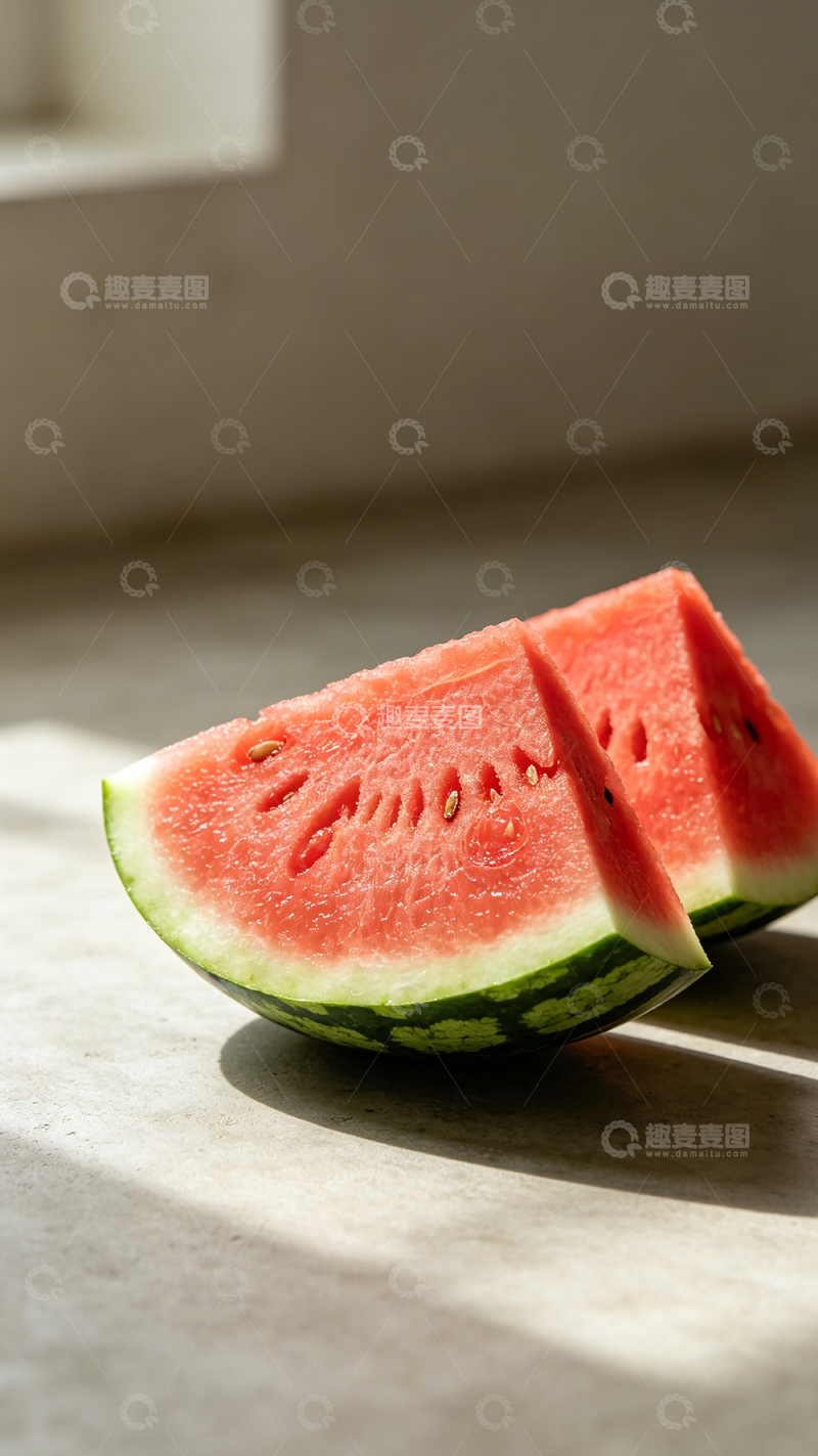 高清大图下载【趣麦麦图】西瓜切片摄影图片