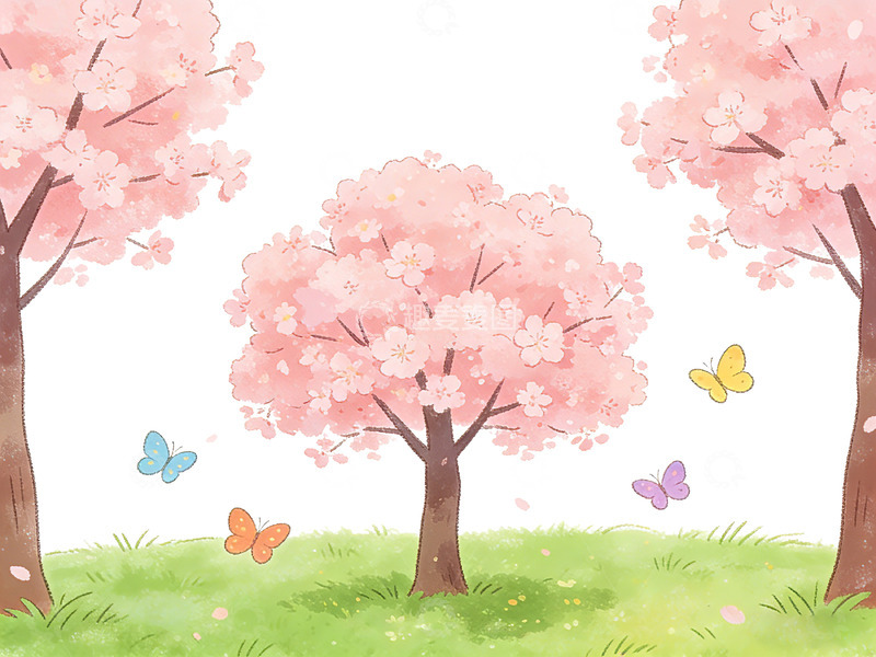 高清大图下载【趣麦麦图】樱花盛开春日风景素材