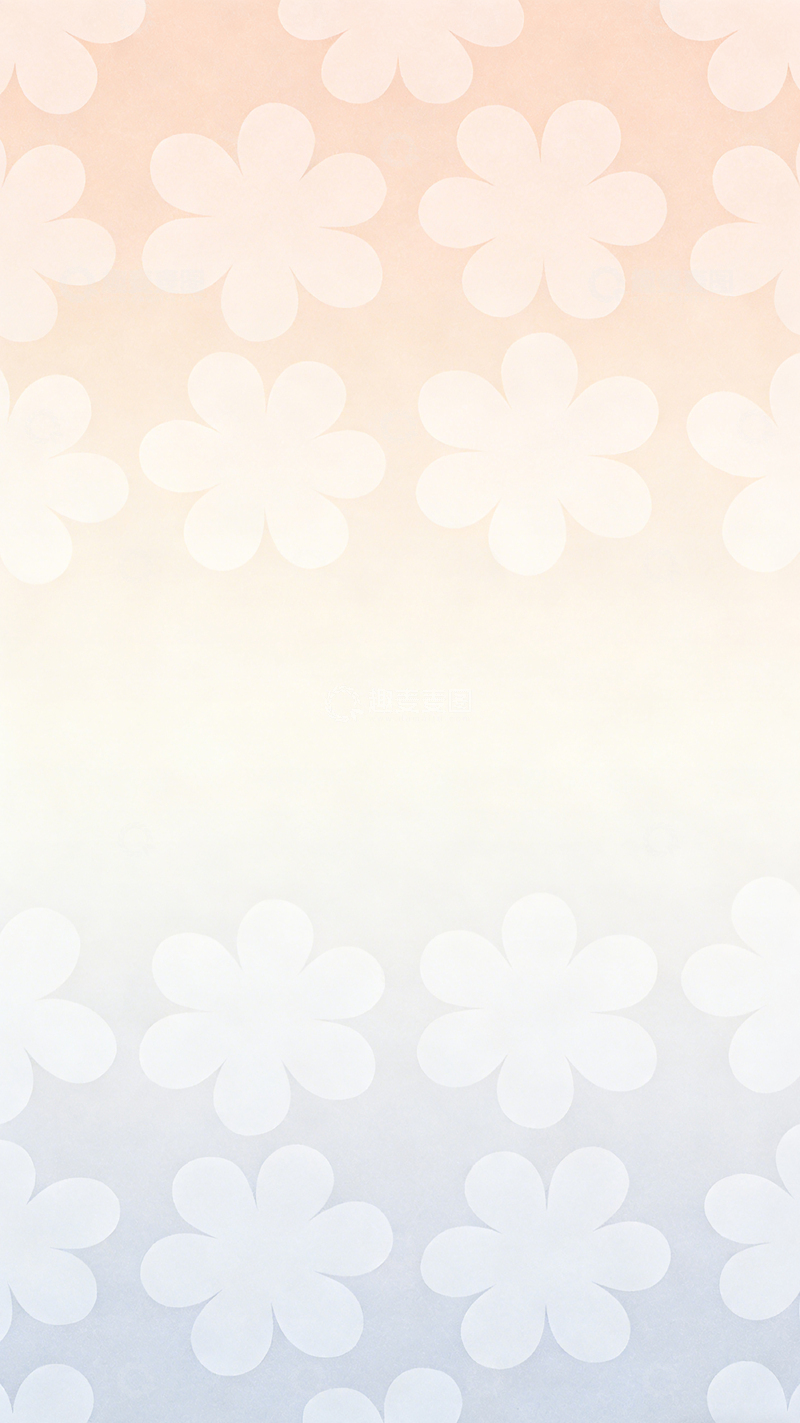 高清大图下载【趣麦麦图】温馨花朵渐变壁纸