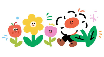 卡通花朵昆虫插画设计素材