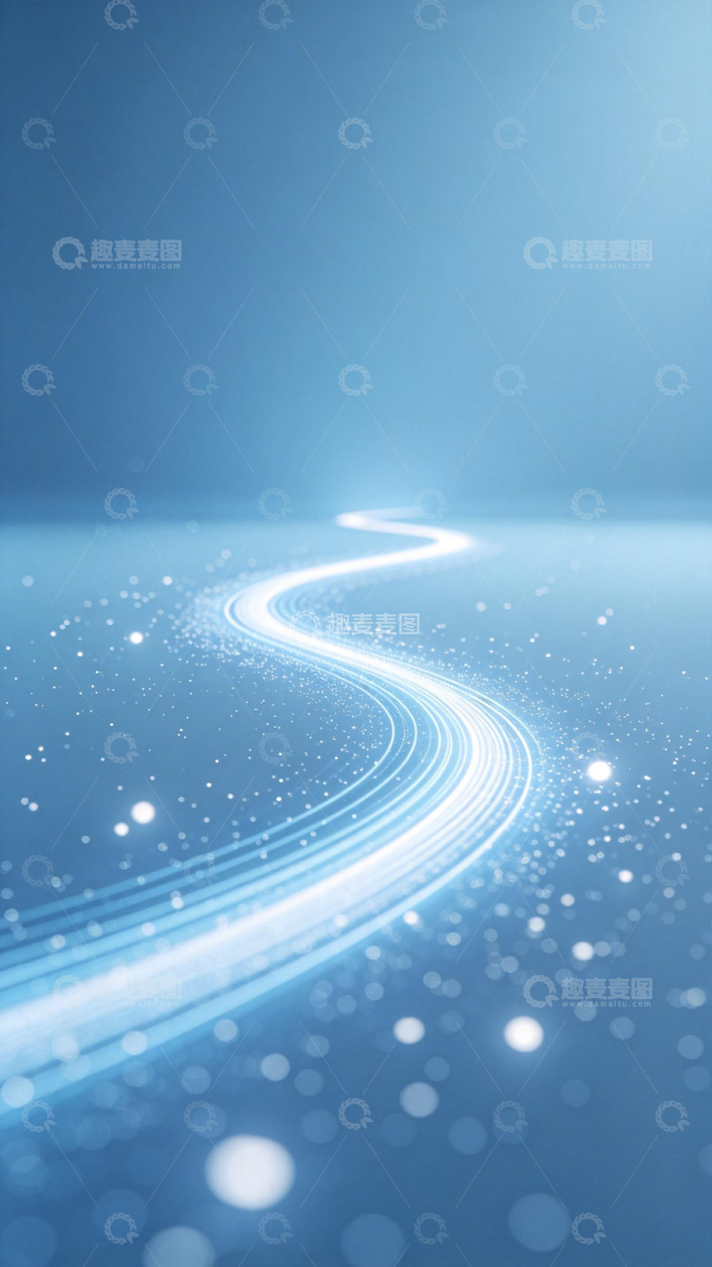 高清大图下载【趣麦麦图】蓝色光影流动抽象图案