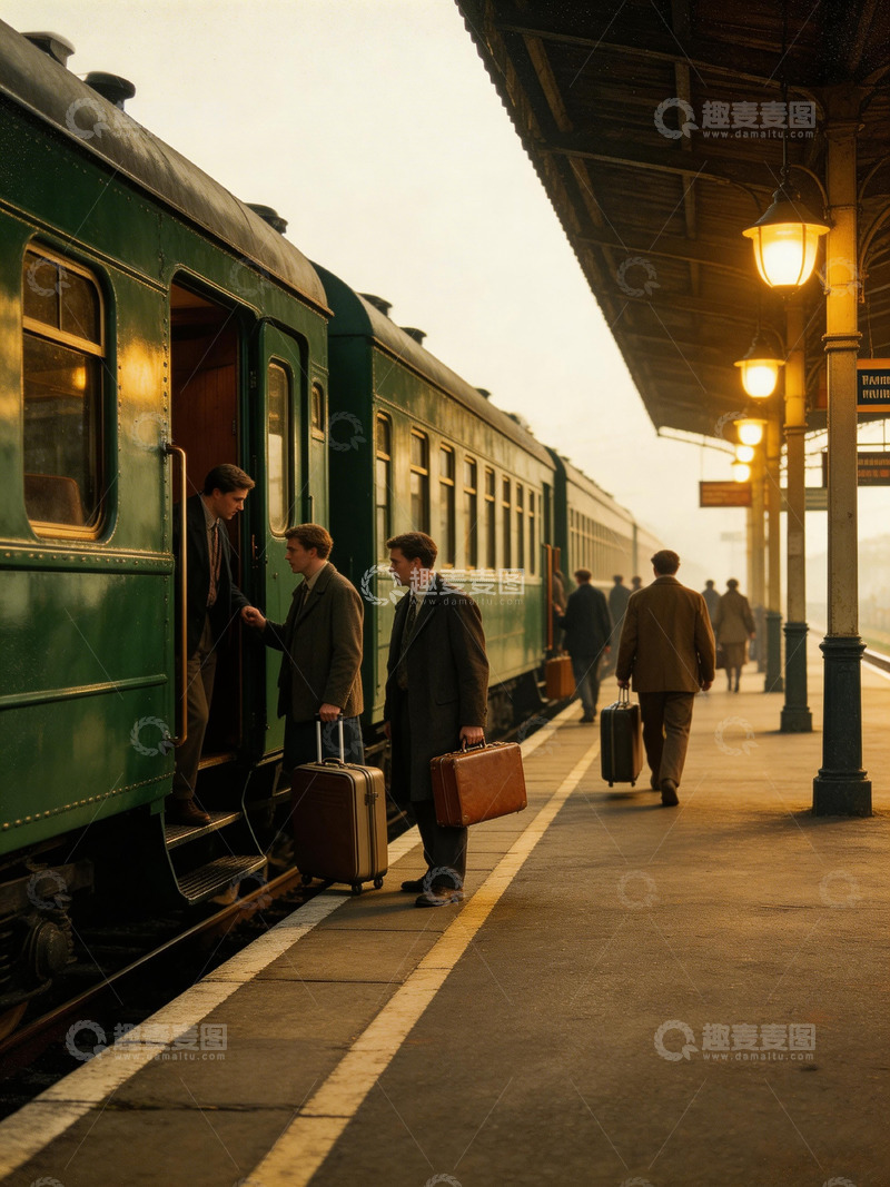 高清大图下载【趣麦麦图】复古火车站怀旧场景摄影