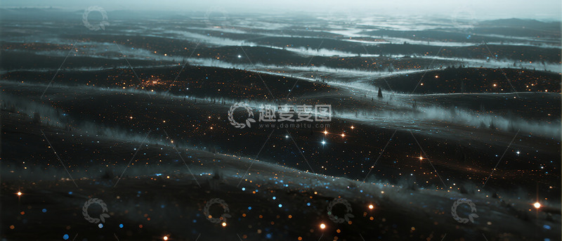 高清大图下载【趣麦麦图】科幻夜景城市光影