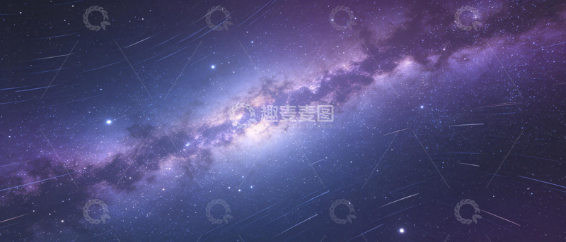 高清大图下载【趣麦麦图】银河星空科幻背景