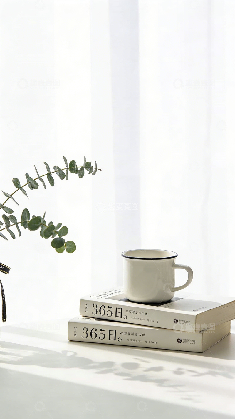 高清大图下载【趣麦麦图】简约书香茶杯静物摄影
