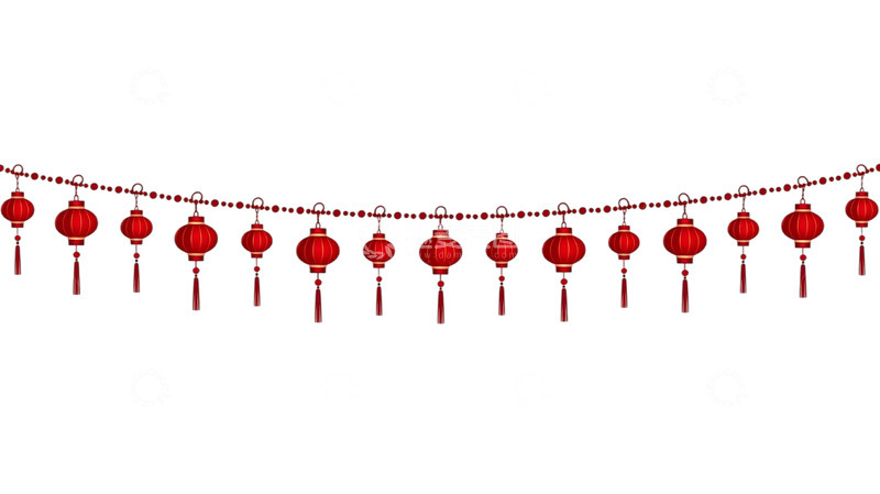 高清大图下载【趣麦麦图】灯笼流苏分割线的艺术魅影