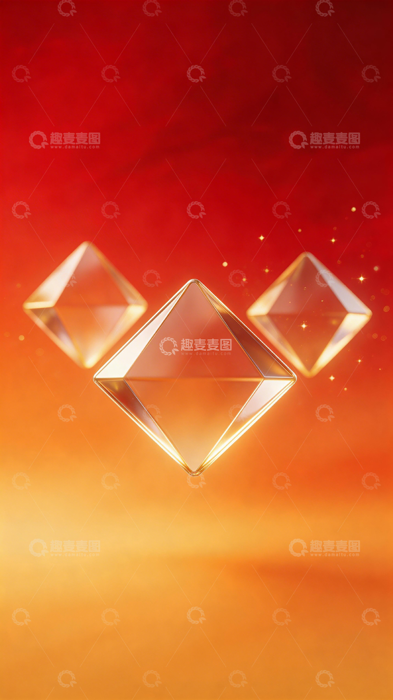 高清大图下载【趣麦麦图】玻璃菱形梦幻背景设计