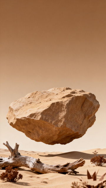 沙漠岩石枯木风景摄影