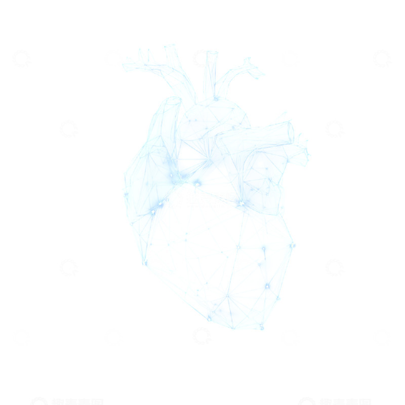 高清大图下载【趣麦麦图】未来科技感心脏的光影奇迹