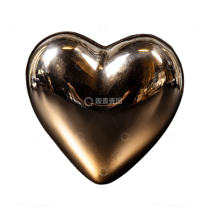高清大图下载【趣麦麦图】镜面金属心形的极致光影