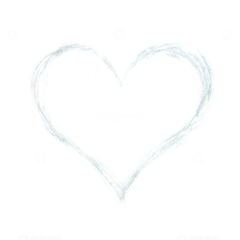 高清大图下载【趣麦麦图】心之涟漪：纯白心形的梦幻轮廓