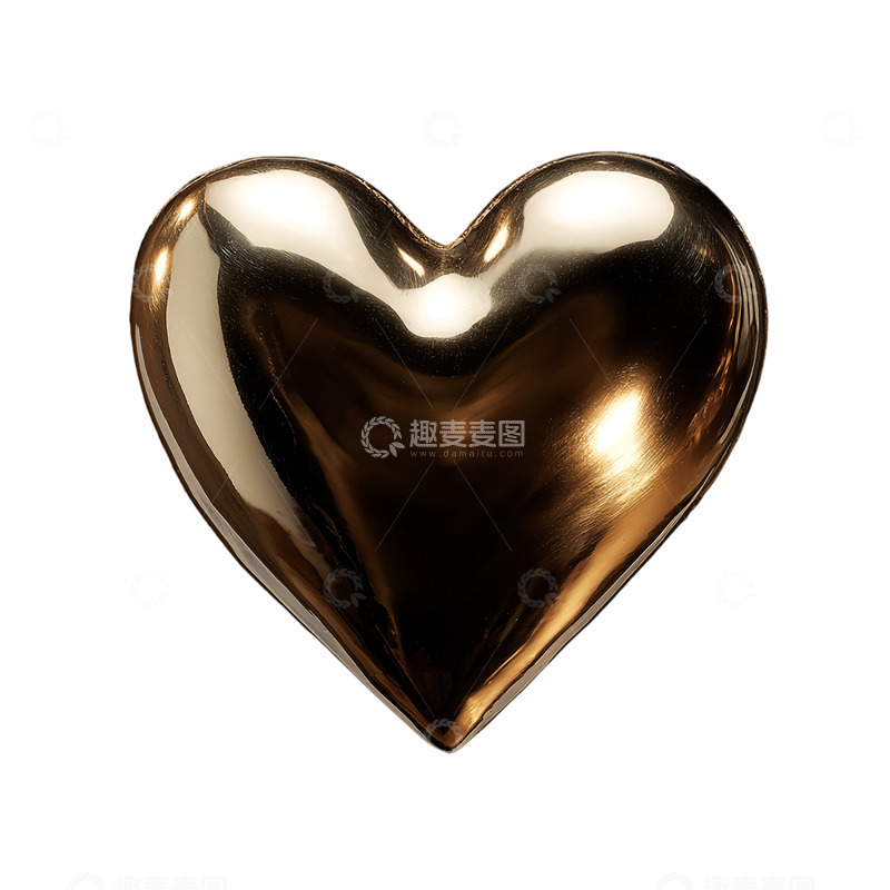 高清大图下载【趣麦麦图】闪耀金属心形的奢华梦境