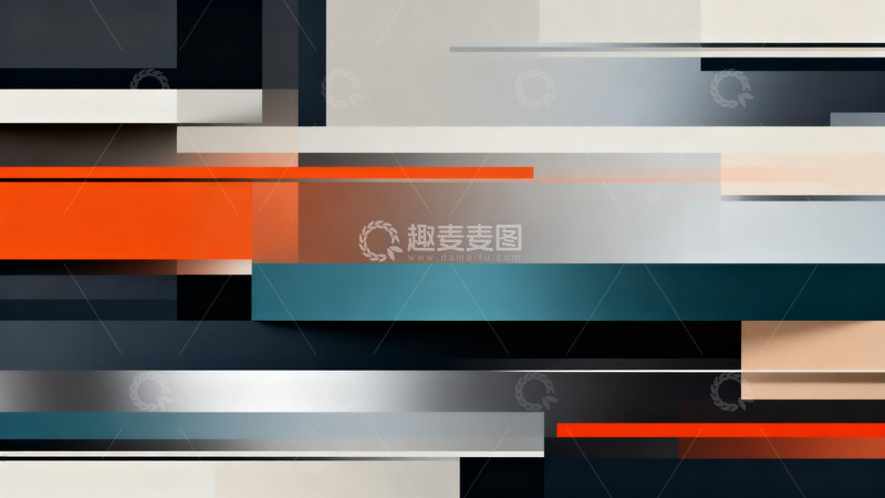 高清大图下载【趣麦麦图】抽象几何色块设计素材