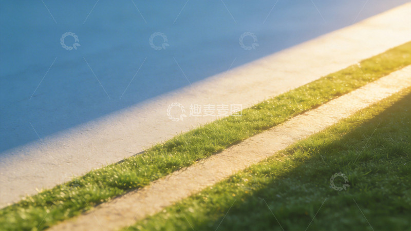 高清大图下载【趣麦麦图】光影草地人行道风光摄影