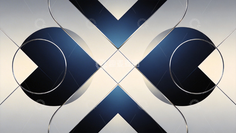 高清大图下载【趣麦麦图】抽象几何对称图案设计