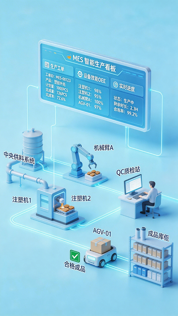 MES智能工厂生产流程图