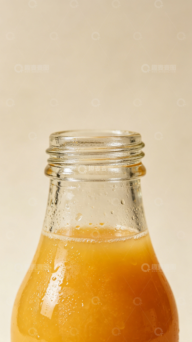 高清大图下载【趣麦麦图】清新果汁玻璃瓶特写