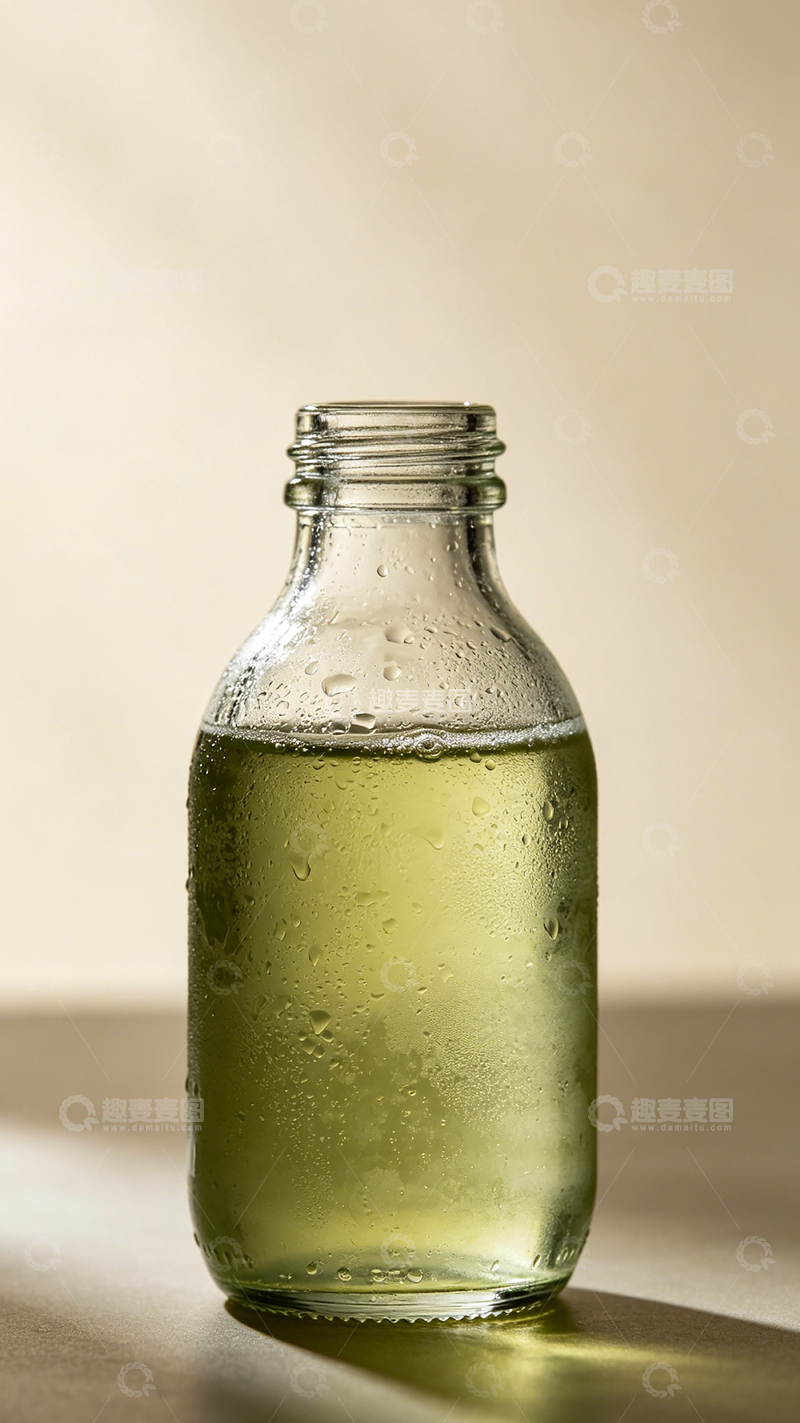 高清大图下载【趣麦麦图】清凉玻璃瓶特写