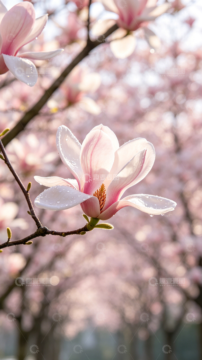 高清大图下载【趣麦麦图】春光玉兰绽放
